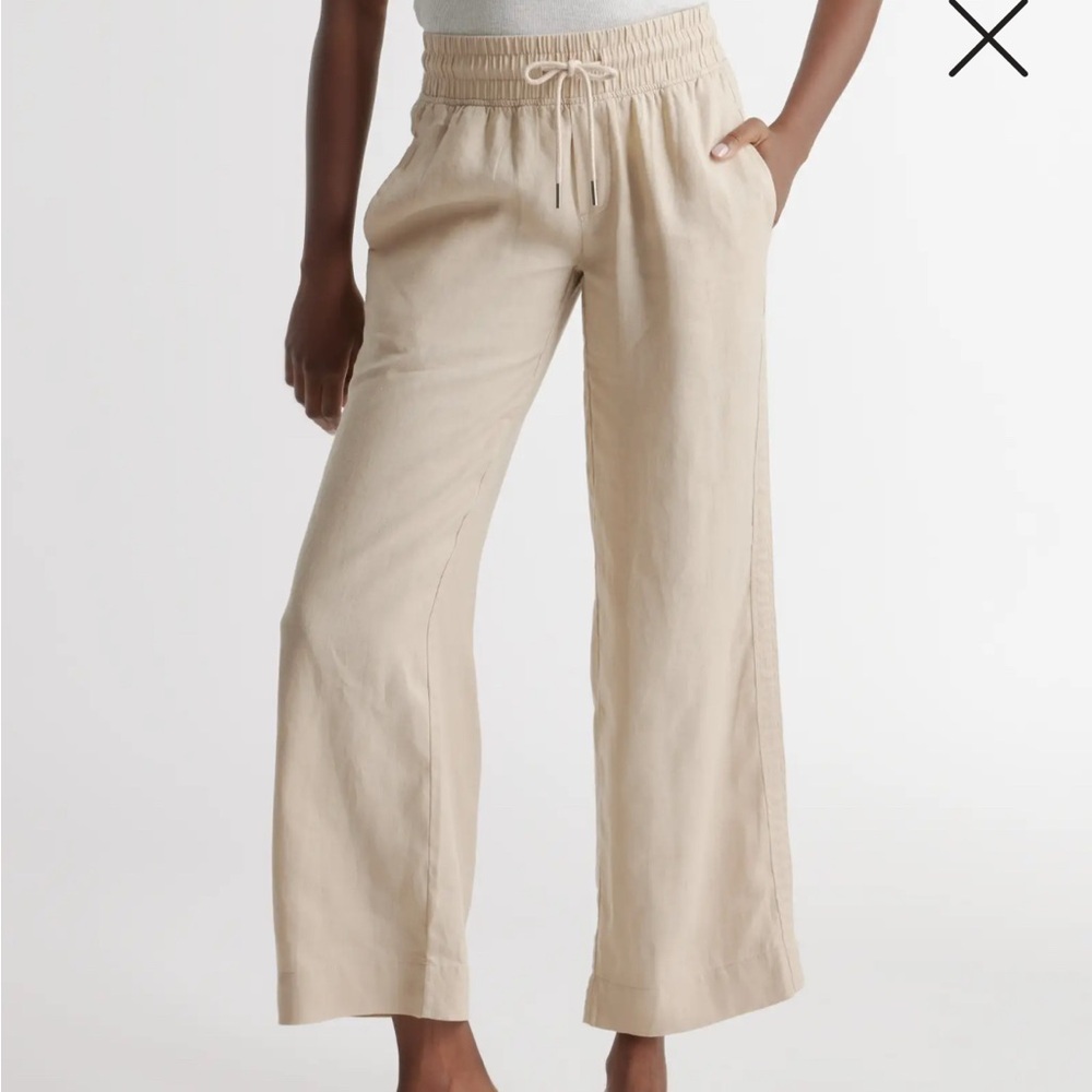 Quince Linen Wide Leg Drawstring Pants